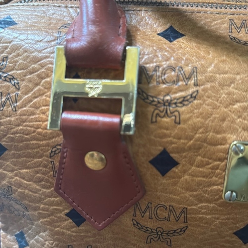 ✨German MCM Cognac Visetos Satchel Bag | Vintage - Picture 10 of 16